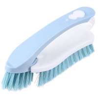 Promo Multifunctional washing brush 2 in 1 soft hair household plastic cleaning brush