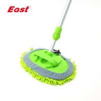 Hot Selling 10" Chenille Cloth Water Flow Car Wash Brush AluminumTelescope Handle brush car wash